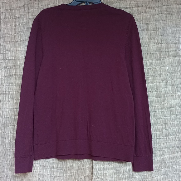 Katherine Barclay Purple  Merino Wool Sweater - Picture 4 of 4
